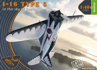 1/48 Clear Prop! CP4822 I-16 type 5 in the sky of Spain late version