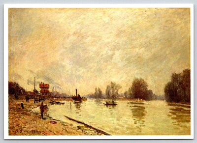 Postcard Art Alfred Sisley The Seine At Suresnes 1880