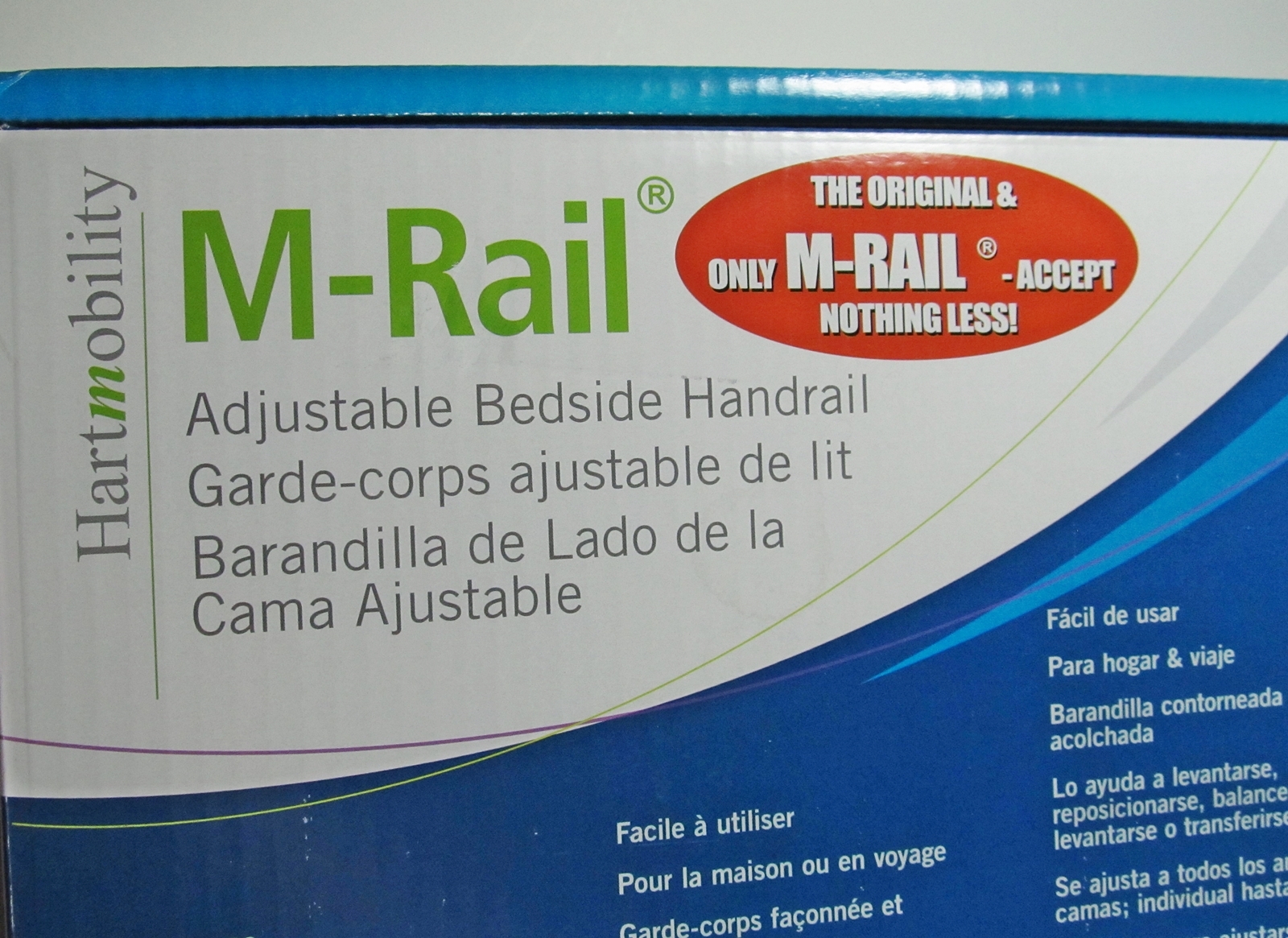 Hartmobility M-Rail Adjustable Bedside Handrail  Railing Support MR-400 NEW