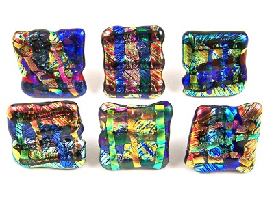 DICHROIC Glass Cabinet Knobs Drawer Pulls Mosaic Custom Kitchen Bathroom Bright