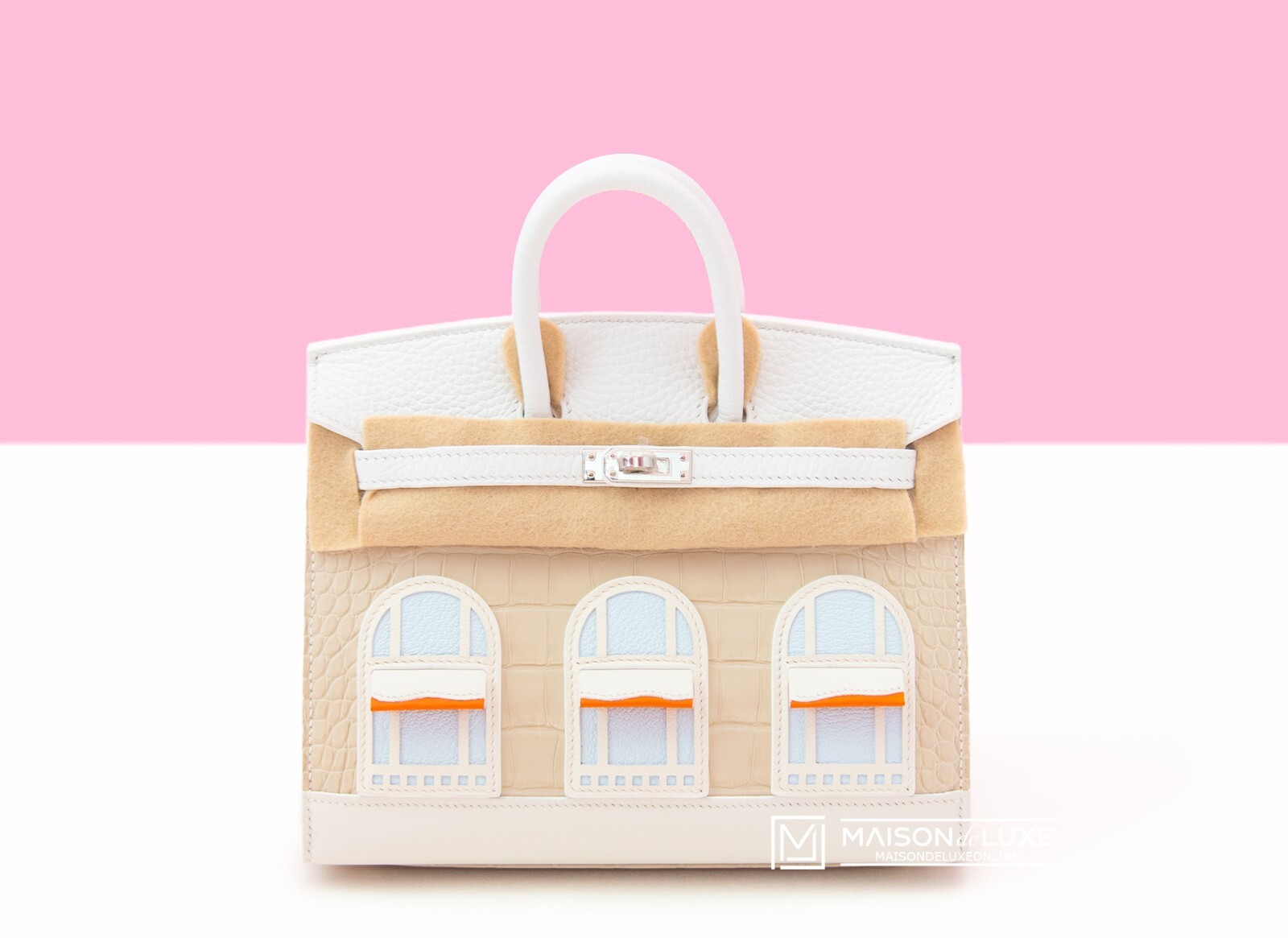 NEW HERMES NEIGE SNOW WHITE FAUBOURG BIRKIN 20 HOUSE