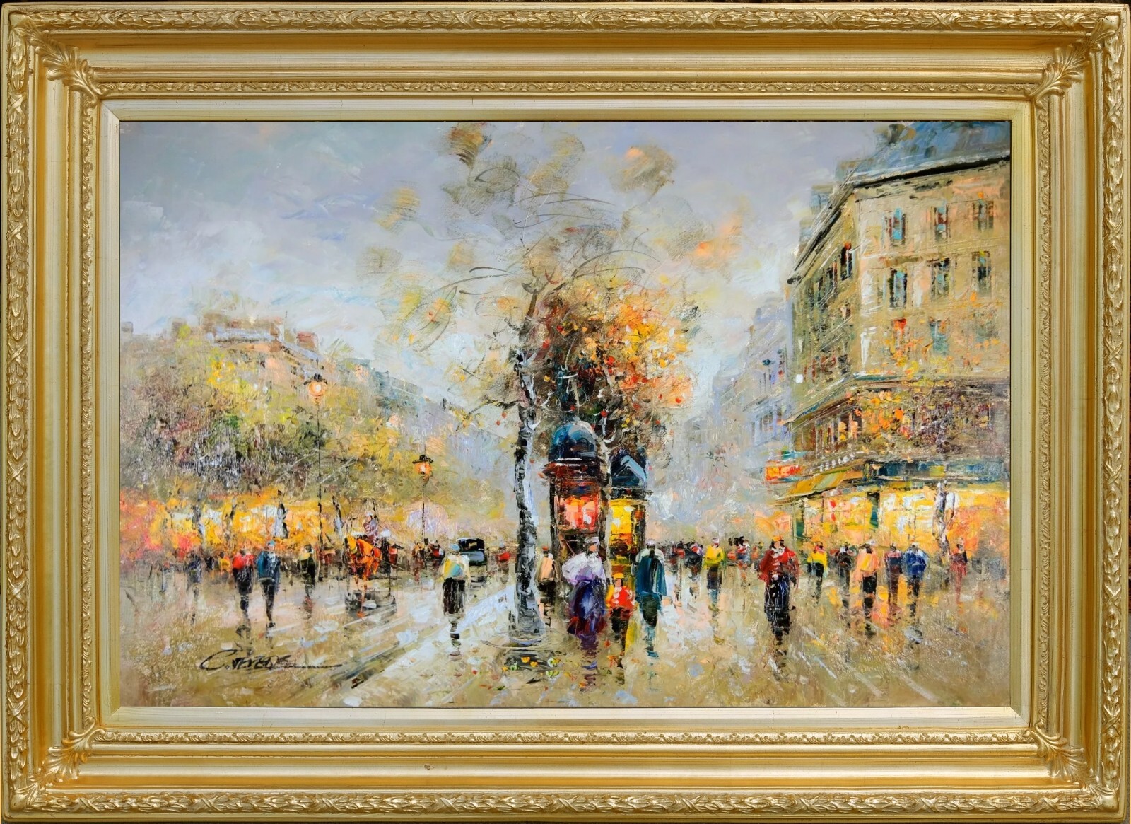 フランスの街並 F4 油彩画 風景画 oil painting art フランスの街並 F4 油彩画 風景画 oil painting art