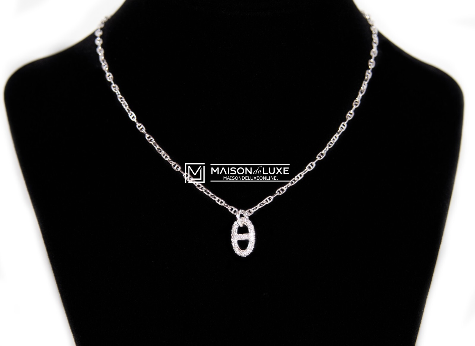 NEW HERMES 40% OFF WHITE GOLD DIAMOND FARANDOLE SH PENDANT