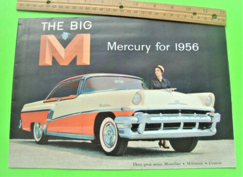 1956 MERCURY HUGE COLOR FOLDER / POSTER BROCHURE Montclair CONVERTIBLE Monterey