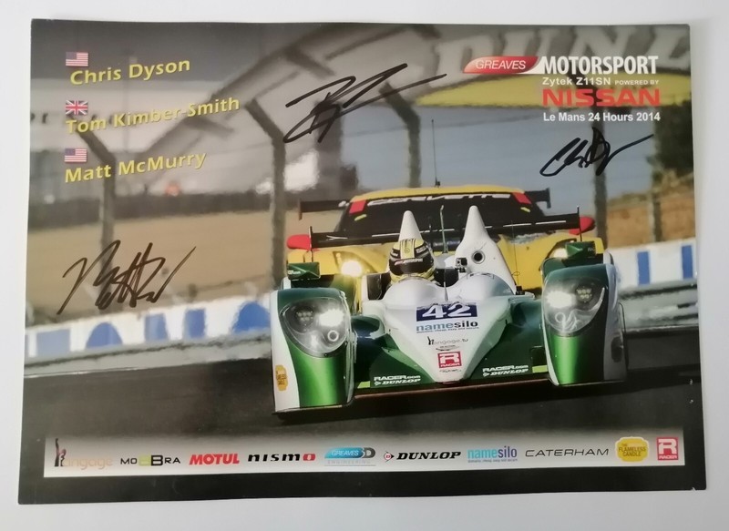 Carte Non SignÃ©E Zytek  #42  Caterham Motorsport  24 Heures Du Mans 2014