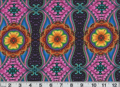 Floral Fabric Multi-Color Debi Payne OOP Premium Cotton