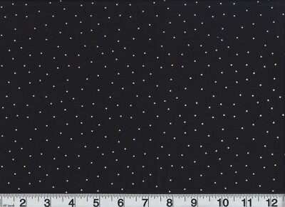 Essentials Basics Fabric 39131-991 White Pin Dots on Black Premium Cotton
