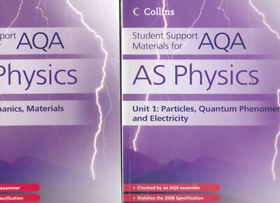 AQA physics bundle x 4 -  units 1, 2 &5 for AS physics &AS physics A p/backs