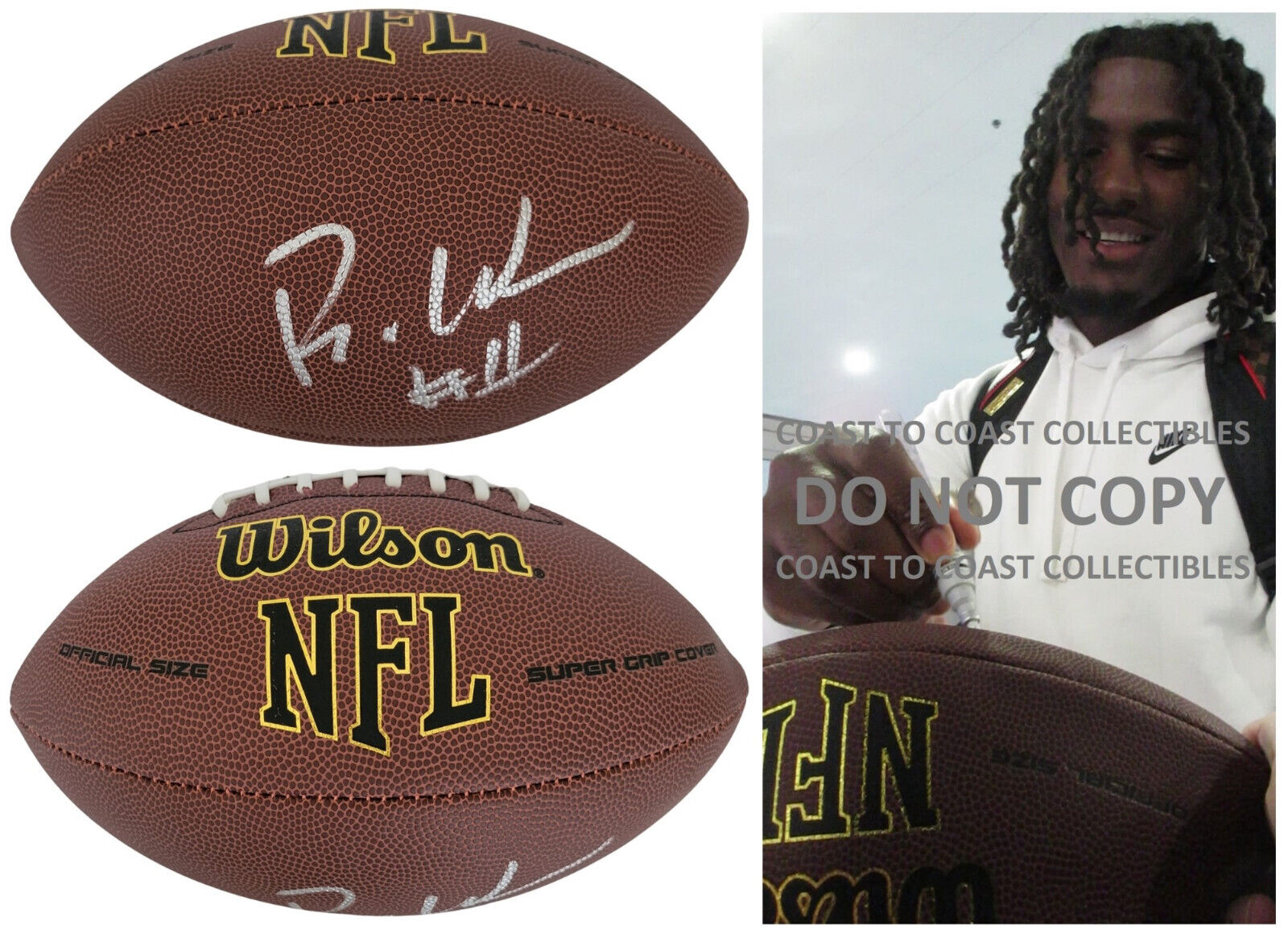 Rachaad White Signed Football Proof COA Autographed Tampa Bay Buccaneers ASU Rachaad White Signed Football Proof COA Autographed Tampa Bay Buccaneers ASU
