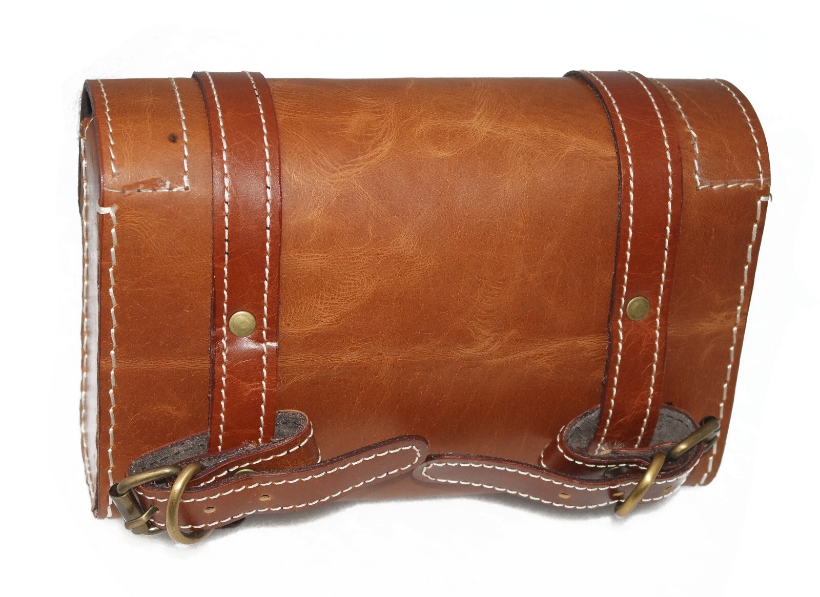 Genuine Leather Tool Roll Bag With Indian Logo For Indian Chief Motorcycle