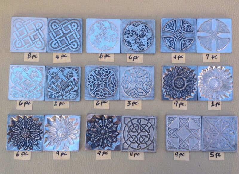 Lead free Pewter Tiles,  2" x 2", craft projects & home improvement!! 111 pieces