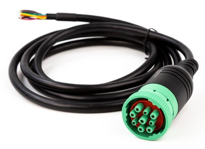 Green 2 J1939 Male to Open Pigtail 9pin Cable Truck Diagnostic Scanner Cable