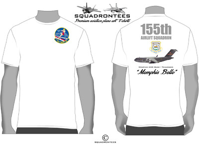 155th Airlift Squadron Memphis Belle, Squadron T-Shirt, D1 USAF Licensed Product