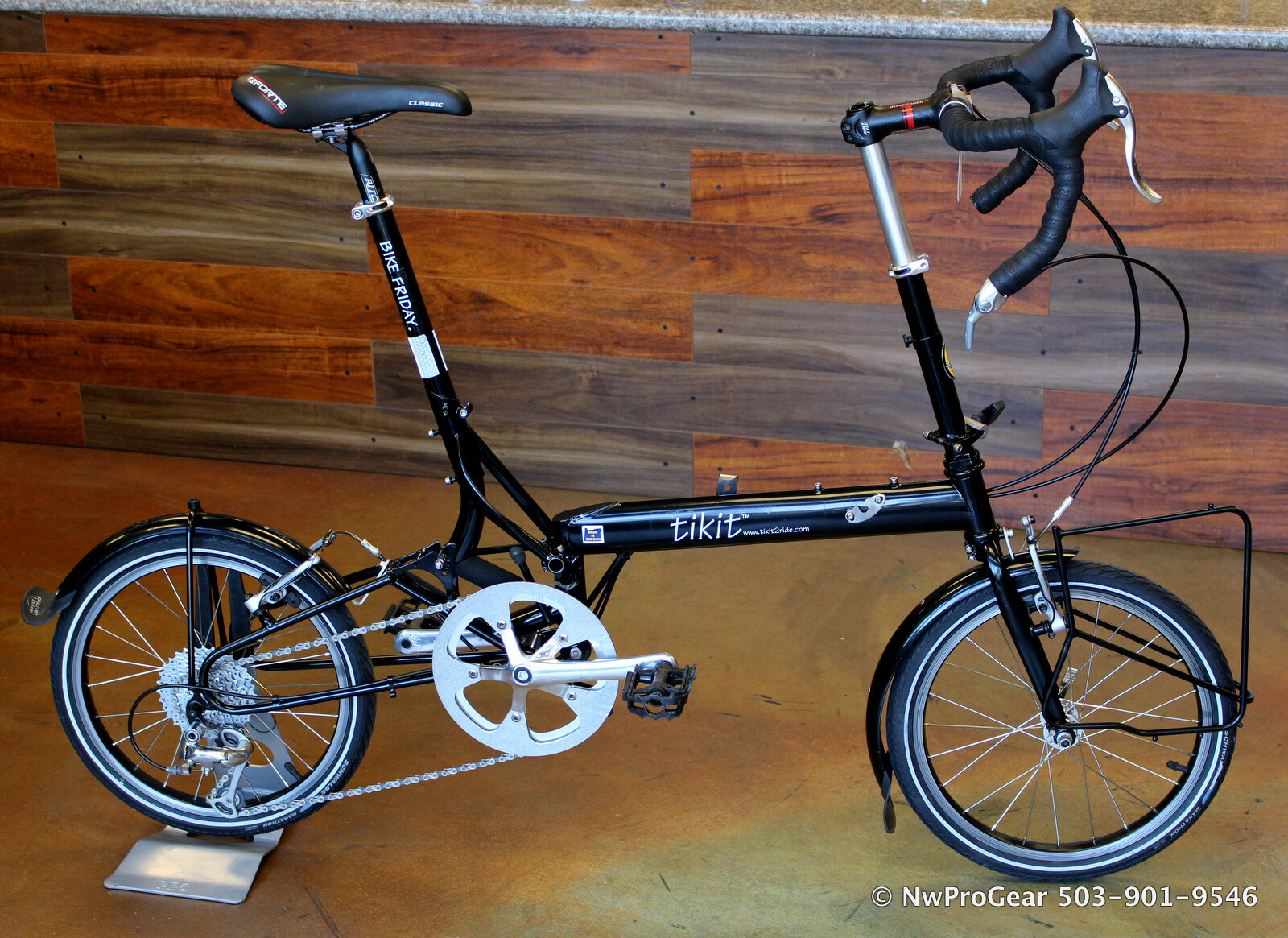 Great Condition Black Bike Friday Tikit Folding Bike - Shimano Ultegra Large