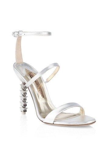 Sophia Webster Rosalind Crystal-Star Heel Metallic Leather