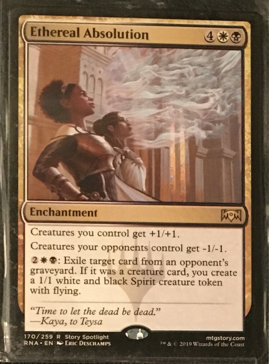 Ethereal Absolution 1x FOIL RNA MTG Ravnica Allegiance Rare MINT white black Ethereal Absolution 1x FOIL RNA MTG Ravnica Allegiance Rare MINT white black