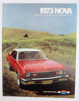 Vintage 1973 Chevy Nova Dealer Brochure Unused Color Illustrations 12 pages