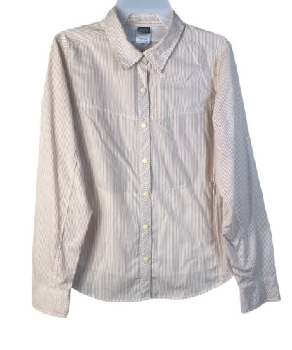 Patagonia Women's Island Hopper LS Shirt Size 12 Zip Pockets Snap ...