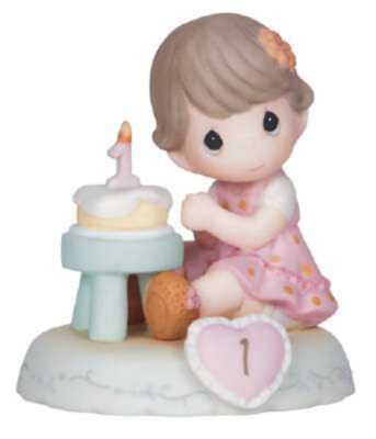 Precious Moments 01 Age One Brunette - Girl With Cake Age 1 142010B Brand New!