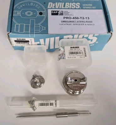 Genuine devilbiss GTI PRO spray gun nozzle kit 1.3 T2 spraygun Aircap PRO450T213