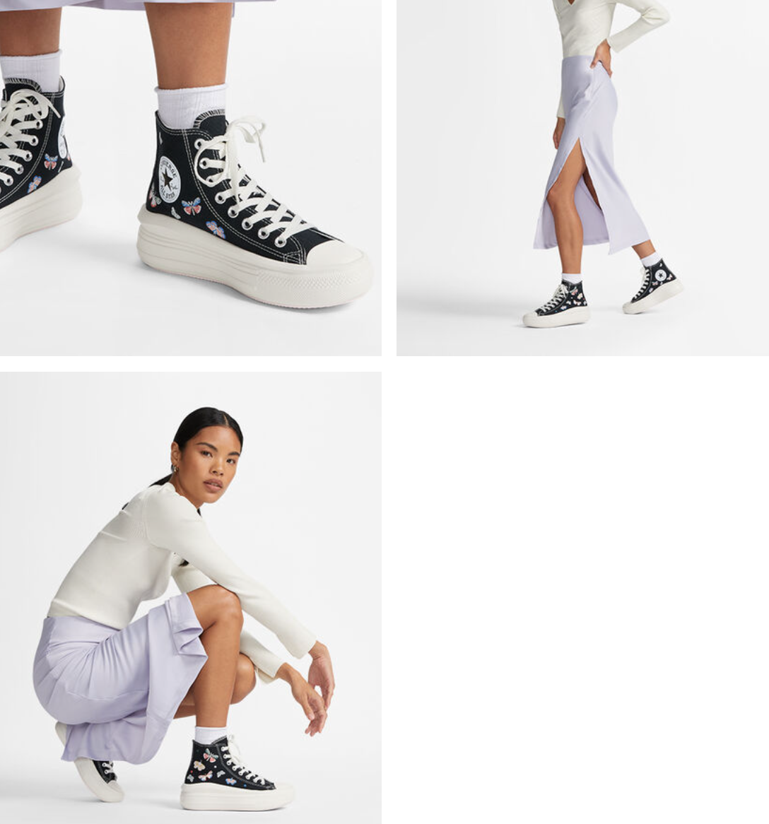Pre-owned Converse Women's  Ctas Move Platform Butterfly Wings A05994c A08108c In As Pictured