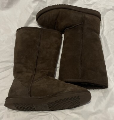 Ugg Australia Women s Classic Tall Brown Boots Sz 8w Genuine Leather