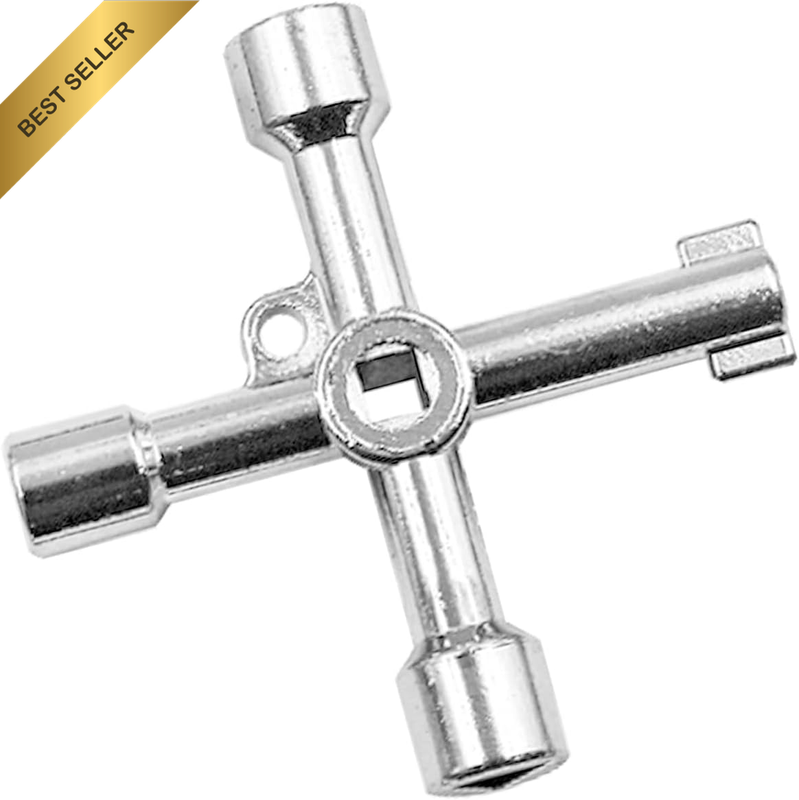 4 Way Key,Multi-Functional Universal Opening Key,Plumbing Key Wrench,Electric Ca