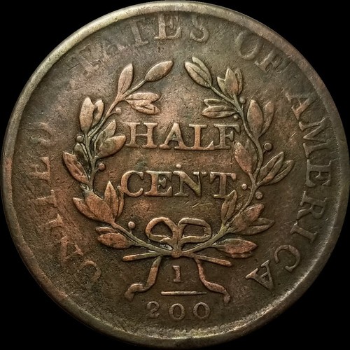 1807 Draped Bust Half Cent Fine/Very Fine IMO