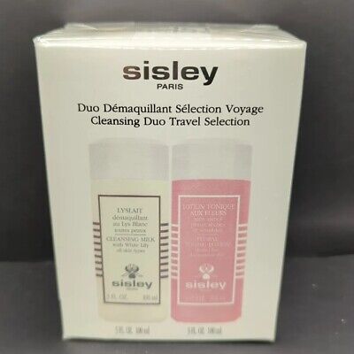 NEW Sisley Cleansing Milk & Floral Toning Lotion 3 Oz 100ml Travel Selection Duo