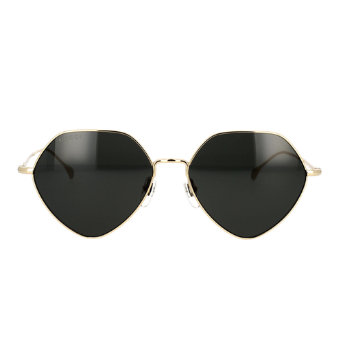 Pre-owned Gucci Gg1182s-001 Gold Gold Grey Sunglasses In Gray