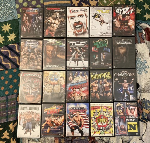 WWE DVDS LOT OF 20 EVENTS LIKE 2010 ROYAL RUMBLE, 2009