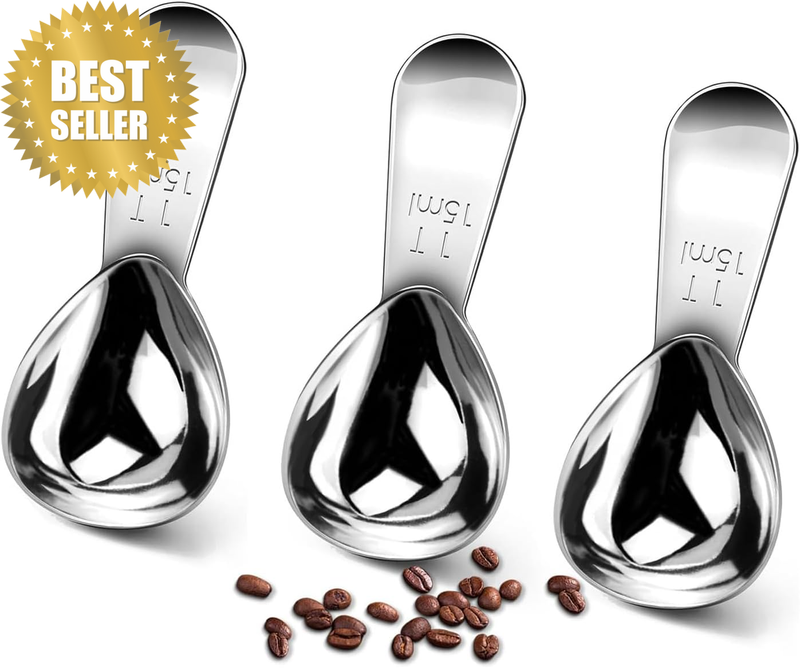 3 Pcs Coffee Scoop, 1 Tbsp Stainless Steel Measuring Spoon