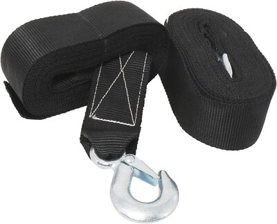2 Pcs 2'' x 20' Winch Strap with Hook Truck Straps for Towing for Boat Trailer