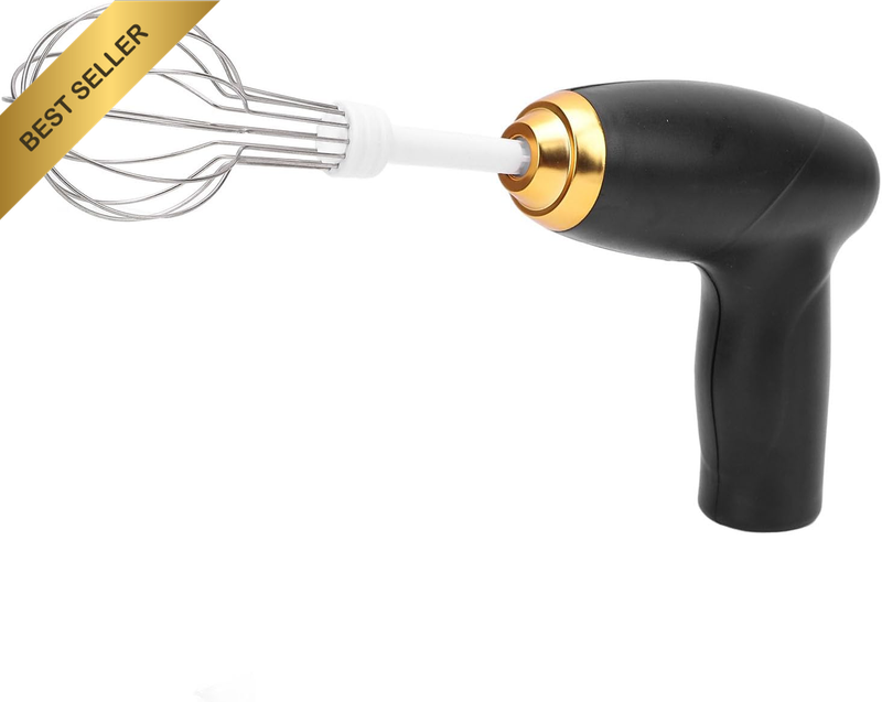 Electric Hand Mixer Whisk USB Rechargeable 1200Mah Portable Black