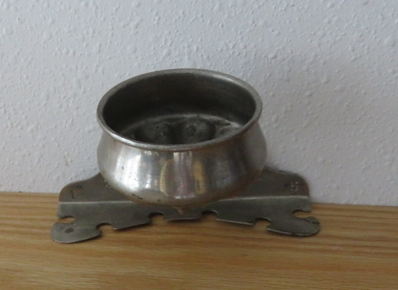 Antique Nickel Plated Brass Toothbrush and Cup Holder