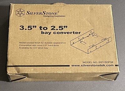 NEW SilverStone 3.5'' to 2.5'' Bay Converter Drive SDD HDD