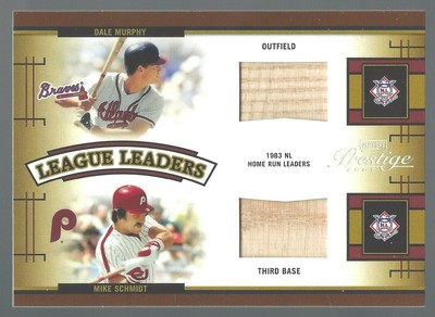 Schmidt Carter 2005 Playoff Prestige LL Quad Material Bat 13/100 Card# LLQ-2