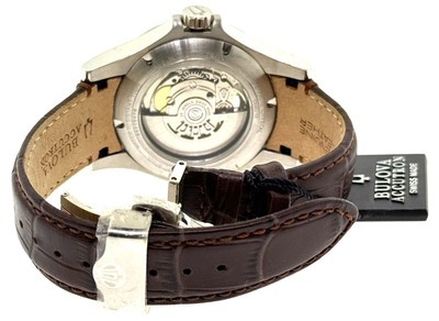 Pre-owned Bulova Accutron Kirkwood 63a100 Mens Brown Genuine Leather Automatic Round Watch