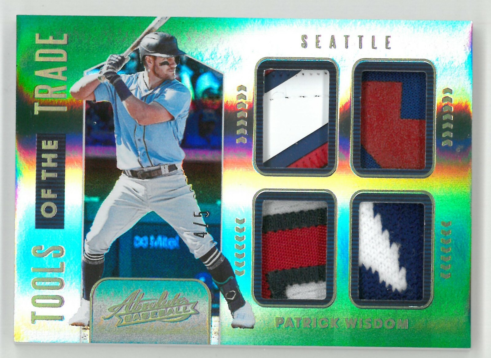 2020 Panini Absolute PATRICK WISDOM #TT4-PW ~ Tools of the