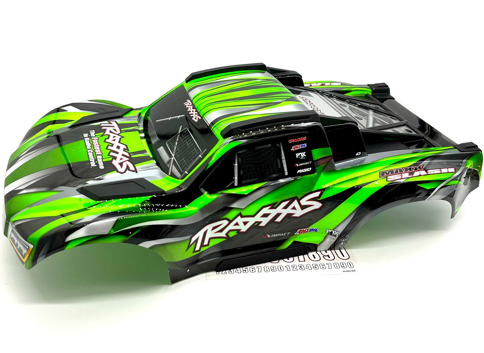 Fits Maxx Slash BODY Shell (GREEN Painted ProGraphics, clipless Traxxas 102076-4 Fits Maxx Slash BODY Shell (GREEN Painted ProGraphics, clipless Traxxas 102076-4