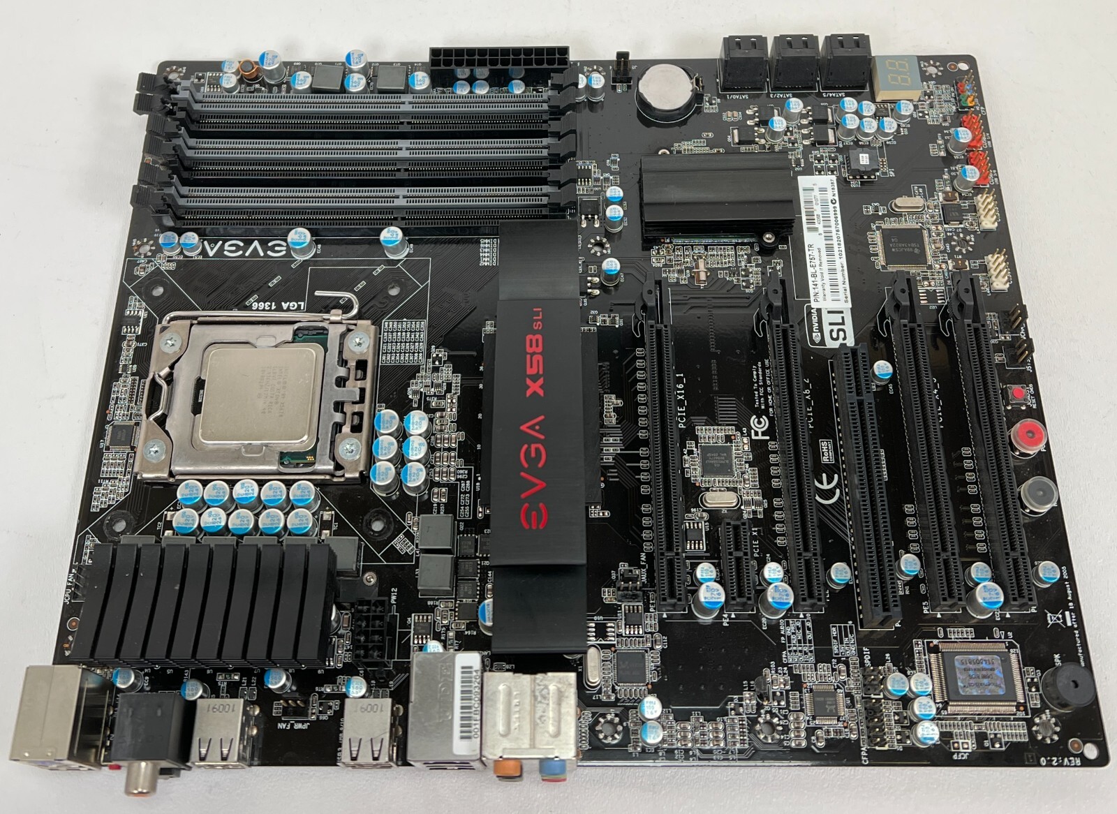 EVGA X58 SLI 141-BL-E757-TR LGA1366 Motherboard + Intel Xeon