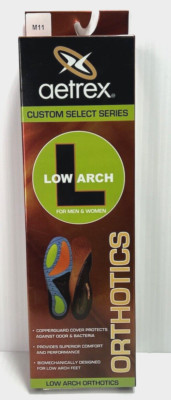 Aetrex Custom Select Series Low Arch Mens Size 11 Foot Insoles Orthotics NEW