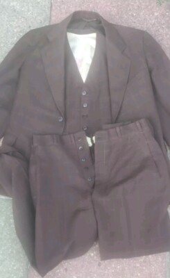 Men's 1930's 3 Piece Window Pane Suit