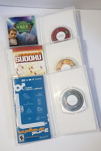 Sony PlayStation PSP Black 1001 Handheld Game System Bundle Bargain Sale