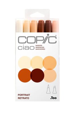Copic Marker I6-Skin Ciao Markers, Skin, 6-Pack