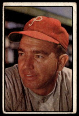1953 Bowman Color #133 Willie Jones  Philadelphia Phillies Low Grade Crease