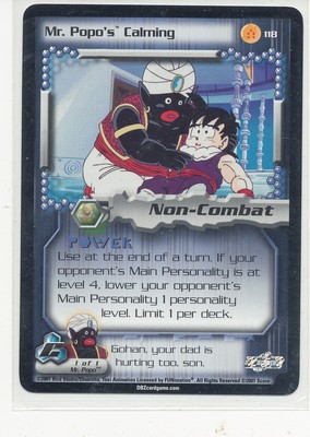 2001 Score Dragon Ball Z Mr. Popo's Calming #118 (5 star Rare) #1 of 1