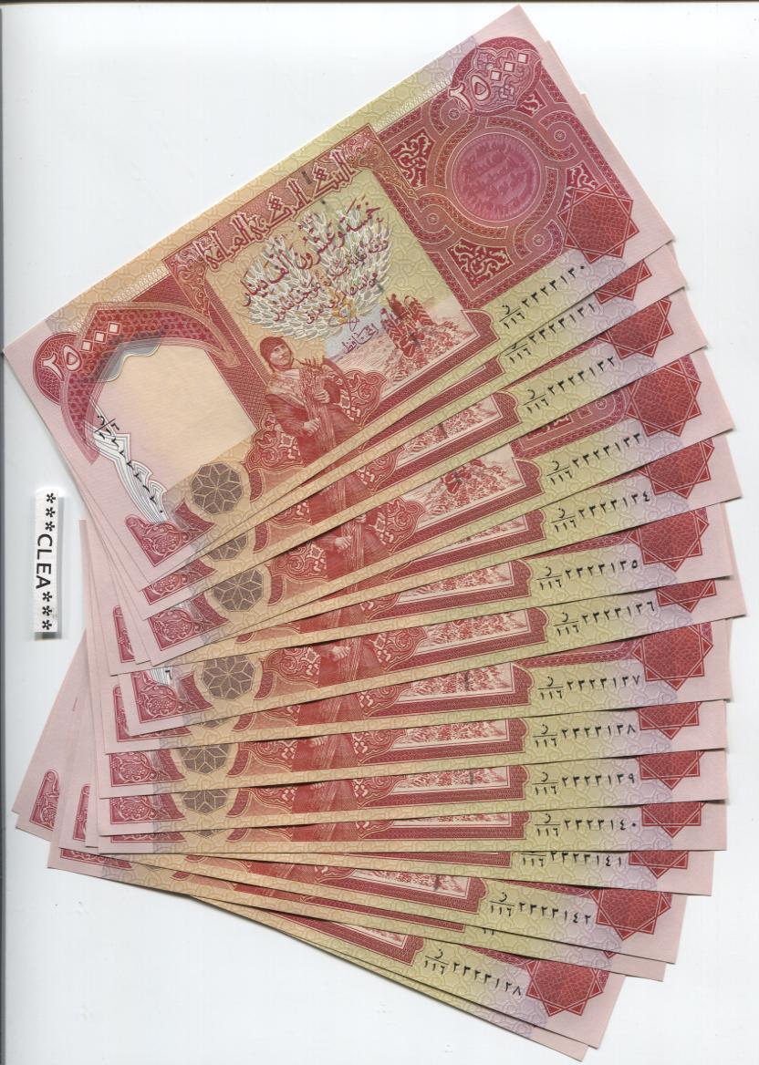 700,000 NEW IRAQI DINAR UNCIRCULATED CURRENCY 28 x 25,000 25000 IQD