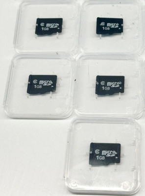 Lot of (5) - Brand New - 1GB Micro SD Memory Card's MicroSD - Fast Delivery