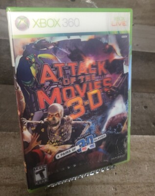 Attack of the Movies 3-D Microsoft Xbox 360 BRAND NEW SEALED Holo Cover